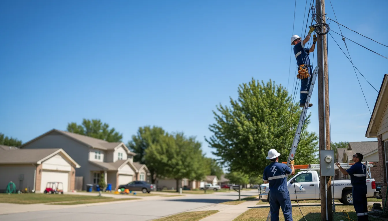 Residential electrician providing installation services in Columbus, KS